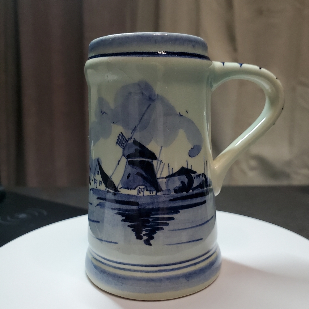 Delft Blue Hand Painted Vintage Mini Stein 824